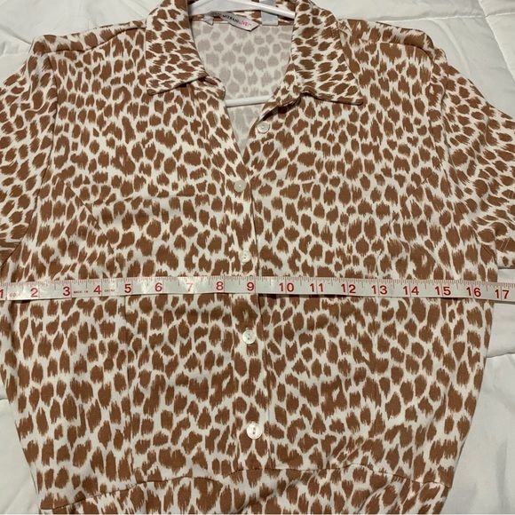 Isaac Mizrahi Animal Print Shirt Dress New  Small - Picture 4 of 5